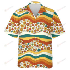 Hand Drawn Rainbow Hearts With Colorful Text And Dots Hippie Design Hawaiian Shirt