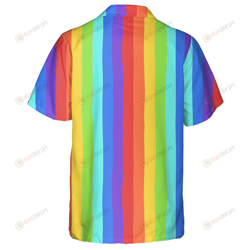 Hand Drawn Rainbow Stripes For LGBT Hawaiian Shirt
