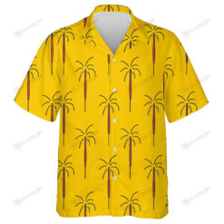 Hand Drawn Sparkler Doodle Style On Yellow Background Hawaiian Shirt