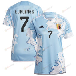 Hannah Eurlings 7 Belgium 2023 National Team Away Jersey - Women