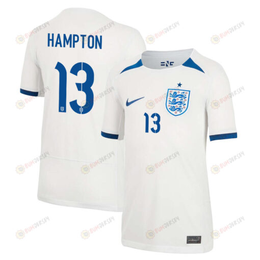 Hannah Hampton 13 England 1 Star Women's National Team 2023-24 World Cup Home Jersey