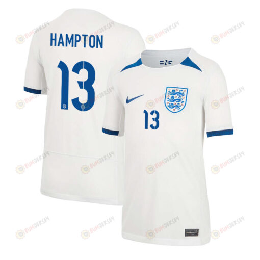 Hannah Hampton 13 England Women's National Team 2023-24 World Cup Home Jersey