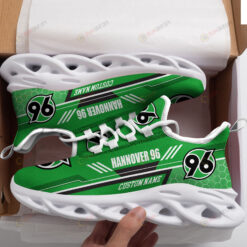 Hannover 96 Logo Custom Name Pattern 3D Max Soul Sneaker Shoes In Green