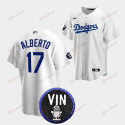 Hanser Alberto Honor Vin Scully Los Angeles Dodgers White 17 Jersey