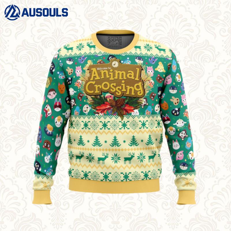 Happy Animal Villagers Animal Crossing Ugly Sweaters For Men Women Unisex