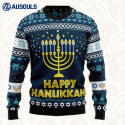 Happy Hanukkah Ugly Sweaters For Men Women Unisex