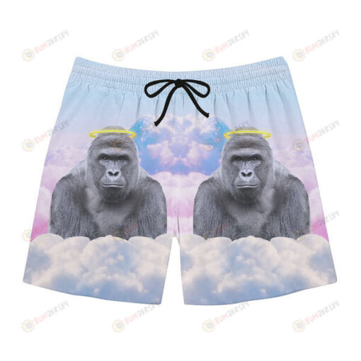 Harambe Halo Hawaiian Men Shorts Swim Trunks - Print Shorts