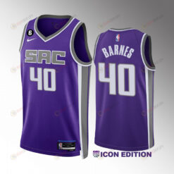 Harrison Barnes 40 Sacramento Kings Purple Icon Edition 2022-23 Unisex Jersey Swingman