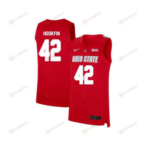 Harrison Hookfin 42 Ohio State Buckeyes Elite Basketball Men Jersey - Red