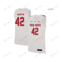Harrison Hookfin 42 Ohio State Buckeyes Elite Basketball Youth Jersey - White