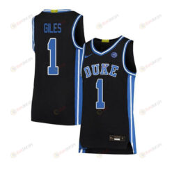 Harry Giles 1 Duke Blue Devils Elite Basketball Men Jersey - Black