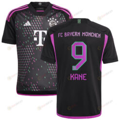 Harry Kane 9 Bayern Munich 2023/24 Away Youth Jersey - Black