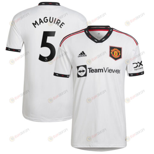 Harry Maguire 5 Manchester United 2022/23 Away Player Jersey - White