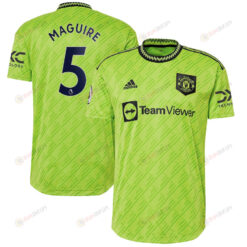 Harry Maguire 5 Manchester United 2022/23 Third Player Men Jersey - Neon Green
