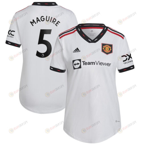 Harry Maguire 5 Manchester United Women 2022/23 Away Jersey - White