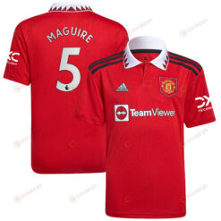 Harry Maguire 5 Manchester United Youth 2022/23 Home Player Jersey - Red