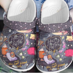 Harry Potter Cute Pattern Crocs Classic Clogs Shoes In Gray - AOP Clog