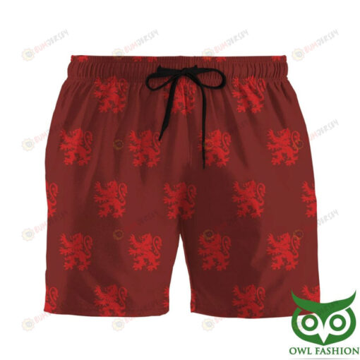 Harry Potter Gryffindor House Multiple Logos Red Summer Shorts Men Shorts - Print Shorts