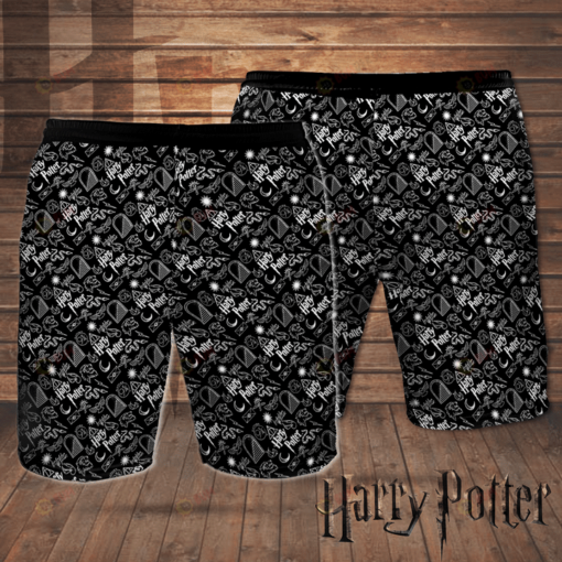 Harry Potter Logo Hawaiian Shorts Summer Shorts Men Shorts - Print Shorts