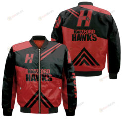 Hartford Hawks Basketball Bomber Jacket 3D Printed - Stripes Cross Shoulders