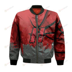 Hartford Hawks Bomber Jacket 3D Printed Basketball Net Grunge Pattern