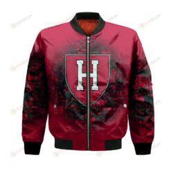 Harvard Crimson Bomber Jacket 3D Printed Camouflage Vintage