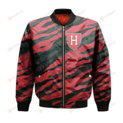 Harvard Crimson Bomber Jacket 3D Printed Sport Style Team Logo Pattern