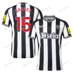 Harvey Barnes 15 Newcastle United 2023-24 Premier League Home Men Jersey - White