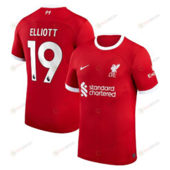 Harvey Elliott 19 Liverpool 2023/24 Home Men Jersey - Red