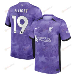 Harvey Elliott 19 Liverpool 2023/24 Third Men Jersey - Purple