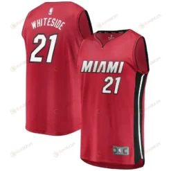 Hassan Whiteside Miami Heat Fast Break Jersey Red - Statement Edition
