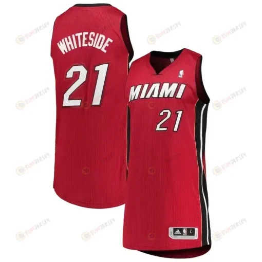 Hassan Whiteside Miami Heat Finished Jersey - Red