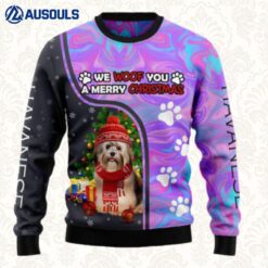 Havanese Hologram Color Ugly Sweaters For Men Women Unisex