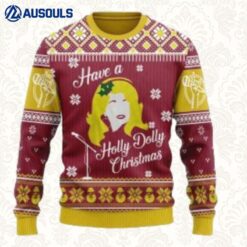 Have A Holly Dolly Christmas Holly Parton Knitted Christmas Ugly Sweaters For Men Women Unisex