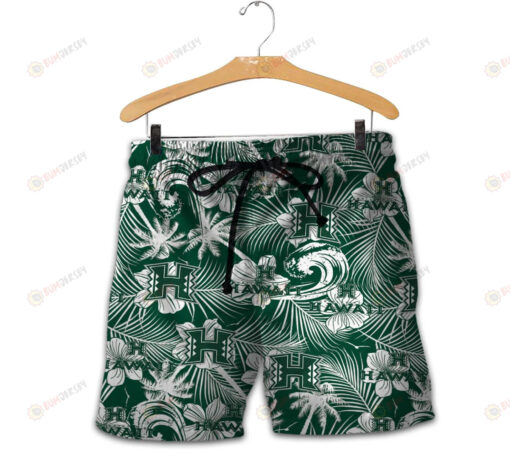 Hawaii Rainbow Warriors Men Shorts Tropical Seamless