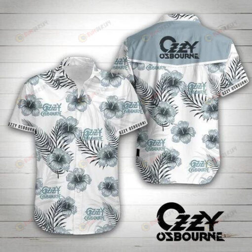 Hawaii Shirt Ozzy Osbourne On Grey White Hawaiian Shirt Summer