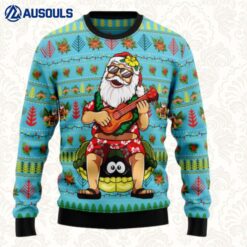 Hawaiian Christmas Santa Claus Ugly Sweaters For Men Women Unisex