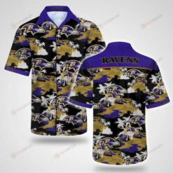 Hawaiian Shirt Baltimore Ravens Logo With Car And Coconut Tree Pattern