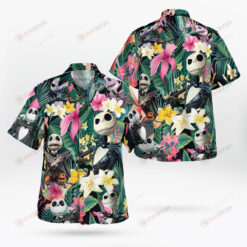 Hawaiian Shirt Jack Skellington Tropical Flower And Skull Pattern