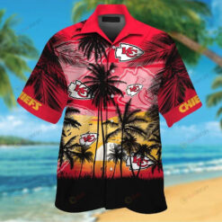 Hawaiian Shirt Kansas City Chiefs Logo With Tropical Coconut Tree Pattern
