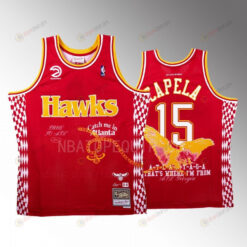 Hawks x Lil Baby BR Remix Clint Capela 15 Red Jersey Limited Edition