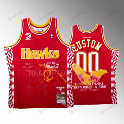 Hawks x Lil Baby BR Remix Custom 00 Red Jersey Limited Edition