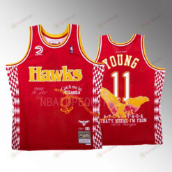 Hawks x Lil Baby BR Remix Trae Young 11 Red Jersey Limited Edition