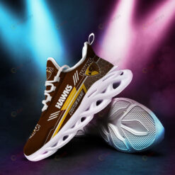 Hawthorn Hawks Logo Beehive Pattern Custom Name 3D Max Soul Sneaker Shoes