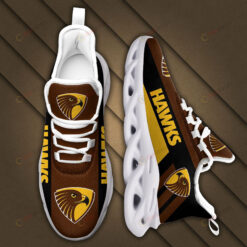 Hawthorn Hawks Logo Black Stripe Pattern 3D Max Soul Sneaker Shoes In Brown