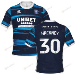 Hayden Hackney 30 Middlesbrough 2022-23 Away Jersey - Navy/Blue