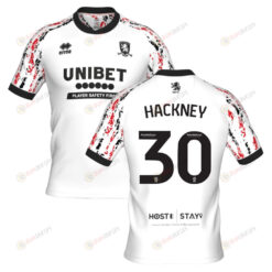 Hayden Hackney 30 Middlesbrough 2022-23 Third Jersey - White