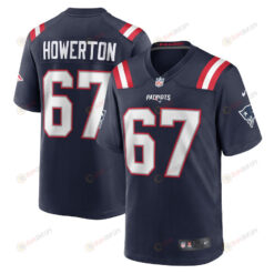 Hayden Howerton 67 New England Patriots Game Men Jersey - Navy