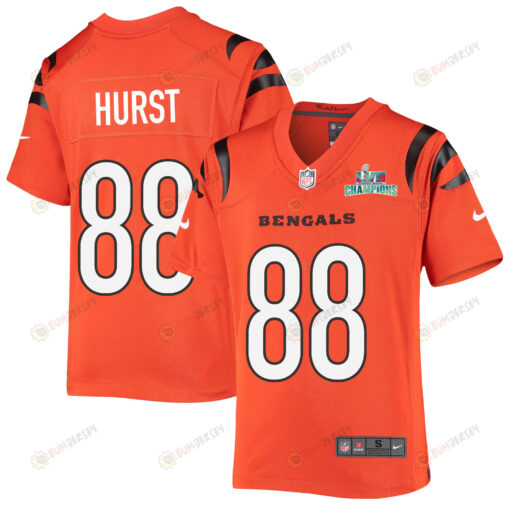 Hayden Hurst 88 Cincinnati Bengals Super Bowl LVII Champions Youth Alternate Game Jersey - Black