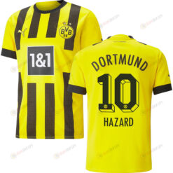 Hazard 10 Borussia Dortmund Men 2022/23 Home Player Jersey - Yellow